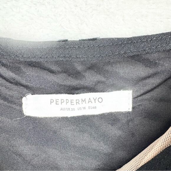 Peppermayo Exclusive - Put Me First Bodysuit - Velvet Burnout Zebra Black Sz 16 - Picture 11 of 16